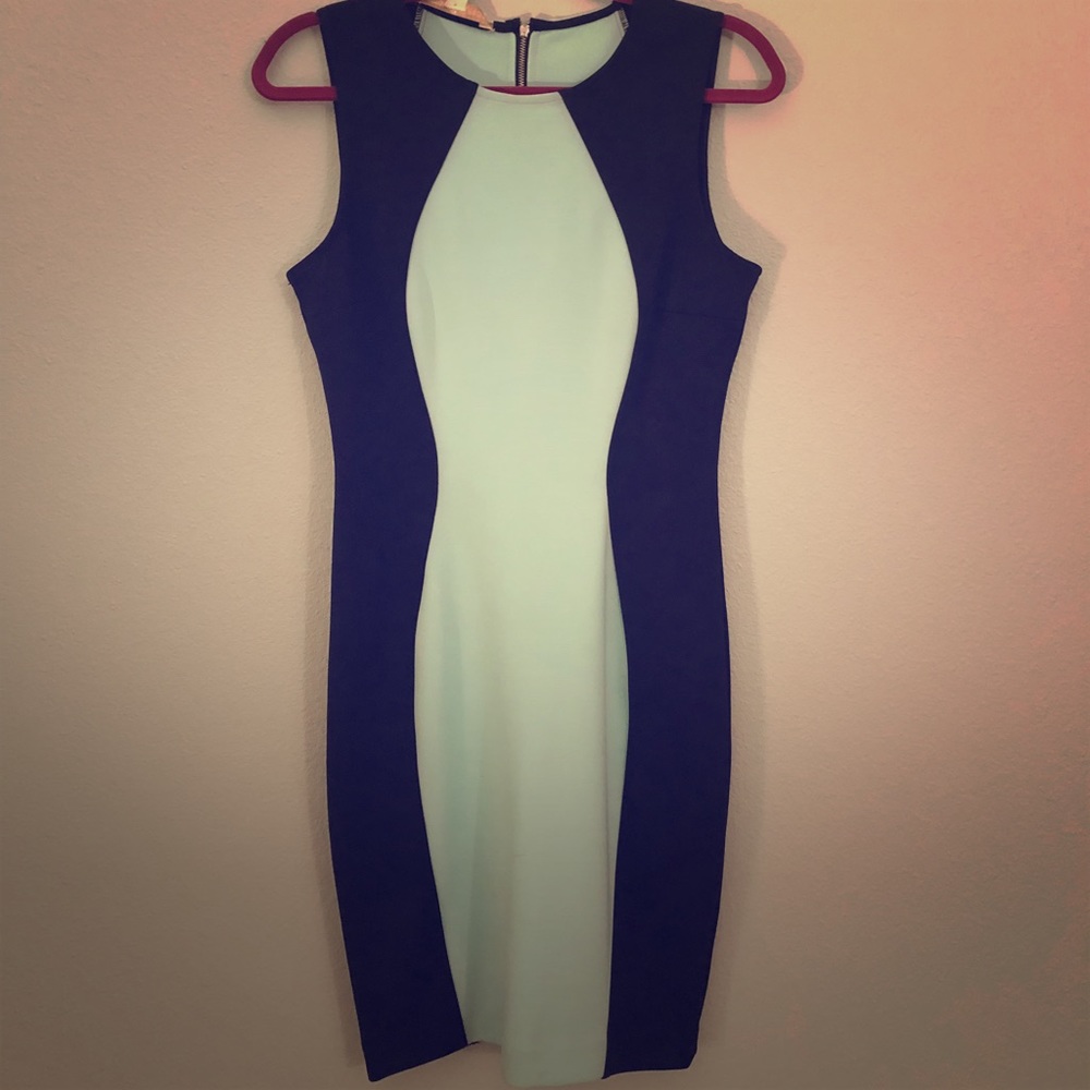 Boston Proper Black & Teal Dress